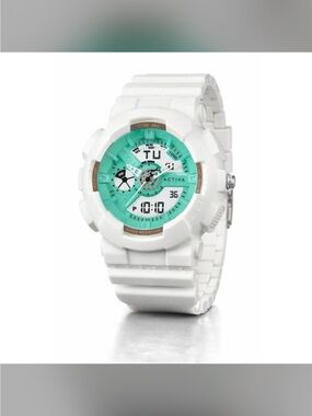 Activa Men’s White and Mint Green Sport Watch